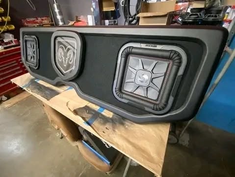 Dodge Ram with 2 kickeraudio 10″ L7 shallows box - Image 3
