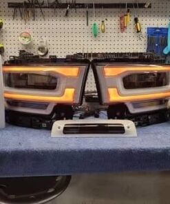 Alternative view of head and taillights for the 2019-2024 Dodge Ram 2500 and 3500