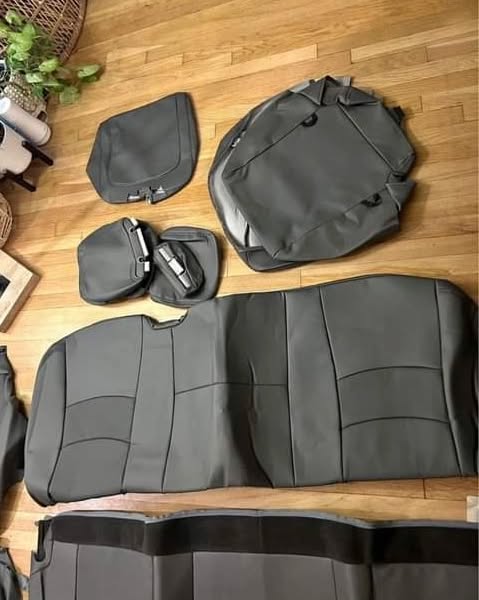 2013-2018 Dodge Ram Crew Cab Black Katzkin Leather Seat Covers Kit - Image 2