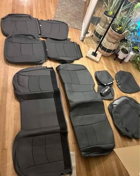 2013-2018 Dodge Ram Crew Cab Black Katzkin Leather Seat Covers Kit