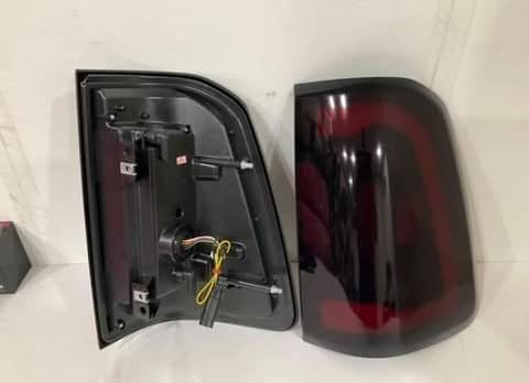 2023 DODGE RAM 1500 FULL LED TAIL LIGHTS RED SMOKED LENS - Image 2
