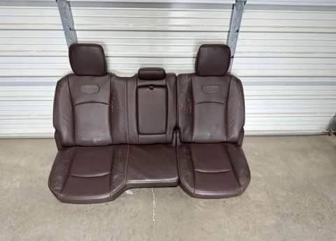 2003-2018 dodge ram 1500 2500 brown leather longhorn front and rear seats - Image 3