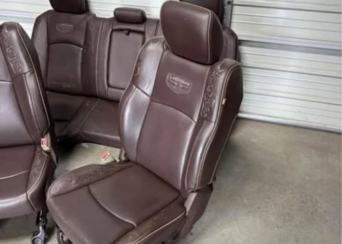 2003-2018 dodge ram 1500 2500 brown leather longhorn front and rear seats