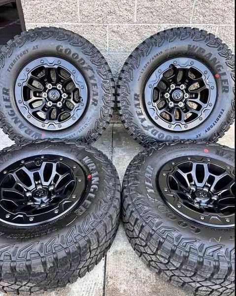 18″ Dodge Ram 1500 TRX 2023 Beadlock Bead Lock Black HAVOC EDITION Wheels Rims Tires Rines 35″ - Image 3