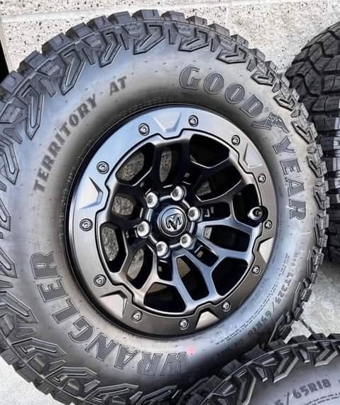 18″ Dodge Ram 1500 TRX 2023 Beadlock Bead Lock Black HAVOC EDITION Wheels Rims Tires Rines 35″ - Image 7