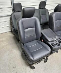 Alternative view of 2003-2018 dodge ram 1500 2500 black leather front and rear seats