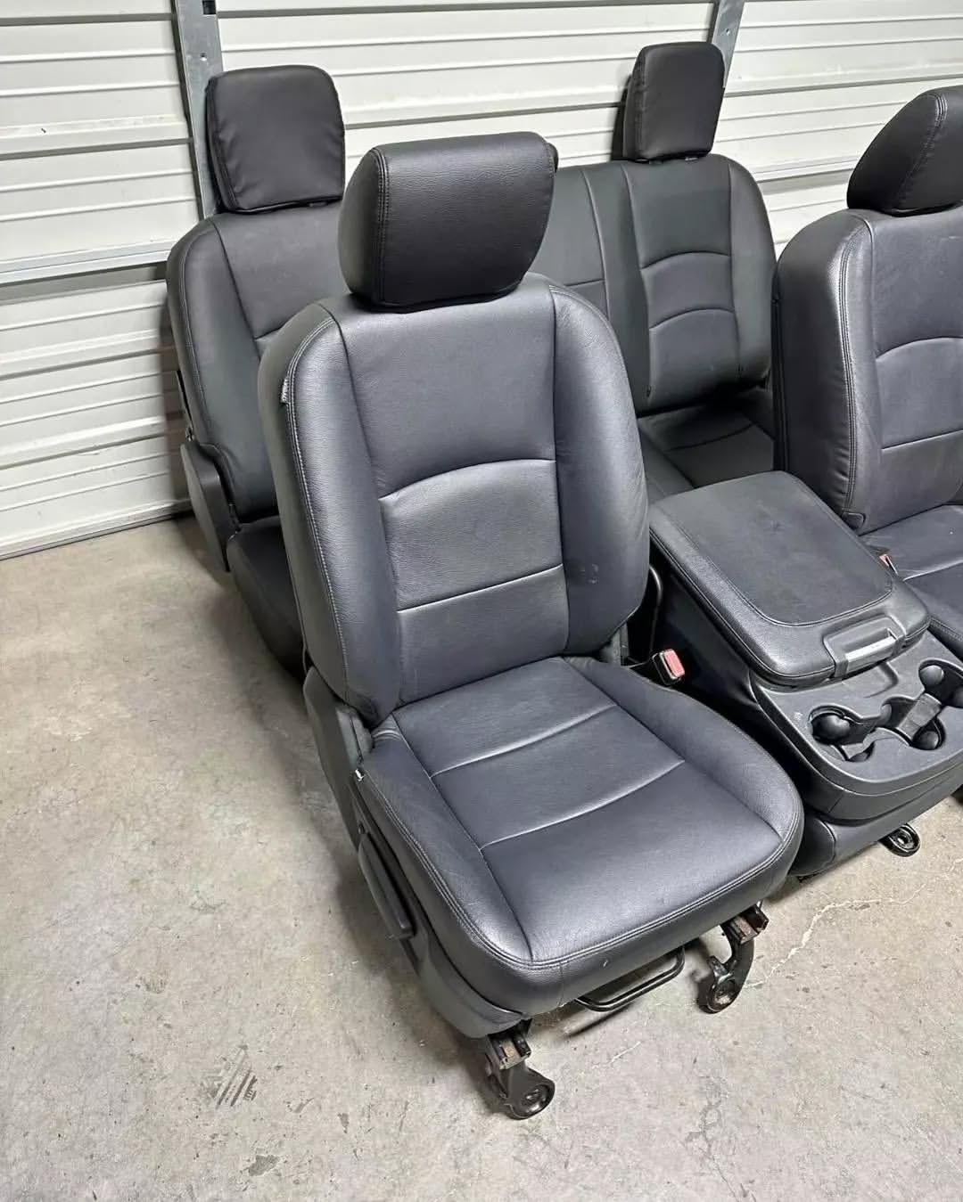 2003-2018 Dodge Ram 1500 2500 black leather front and rear Seats - Image 4