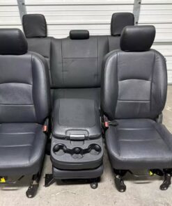 Alternative view of 2003-2018 Dodge Ram 1500 2500 black leather front and rear Seats