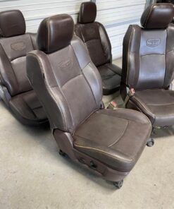 Alternative view of 2009-2018 Dodge Ram 2500 3500 brown leather longhorn front and rear seats