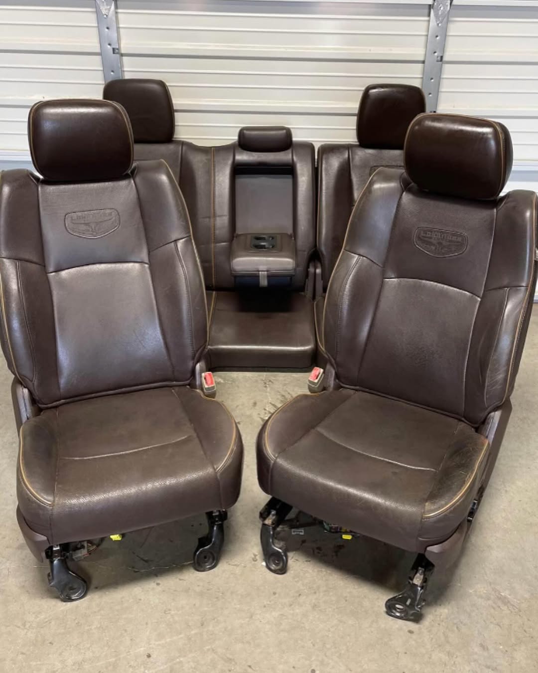 2009-2018 Dodge Ram 2500 3500 brown leather longhorn front and rear seats