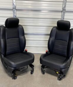 2003-2018 Dodge Ram 1500 2500 black leather sport front seats