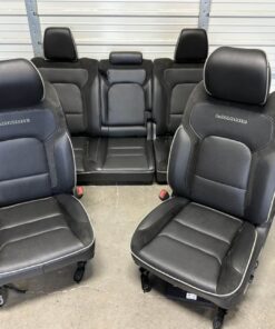 dodge ram 1500 2500 black leather laramie front and rear seats