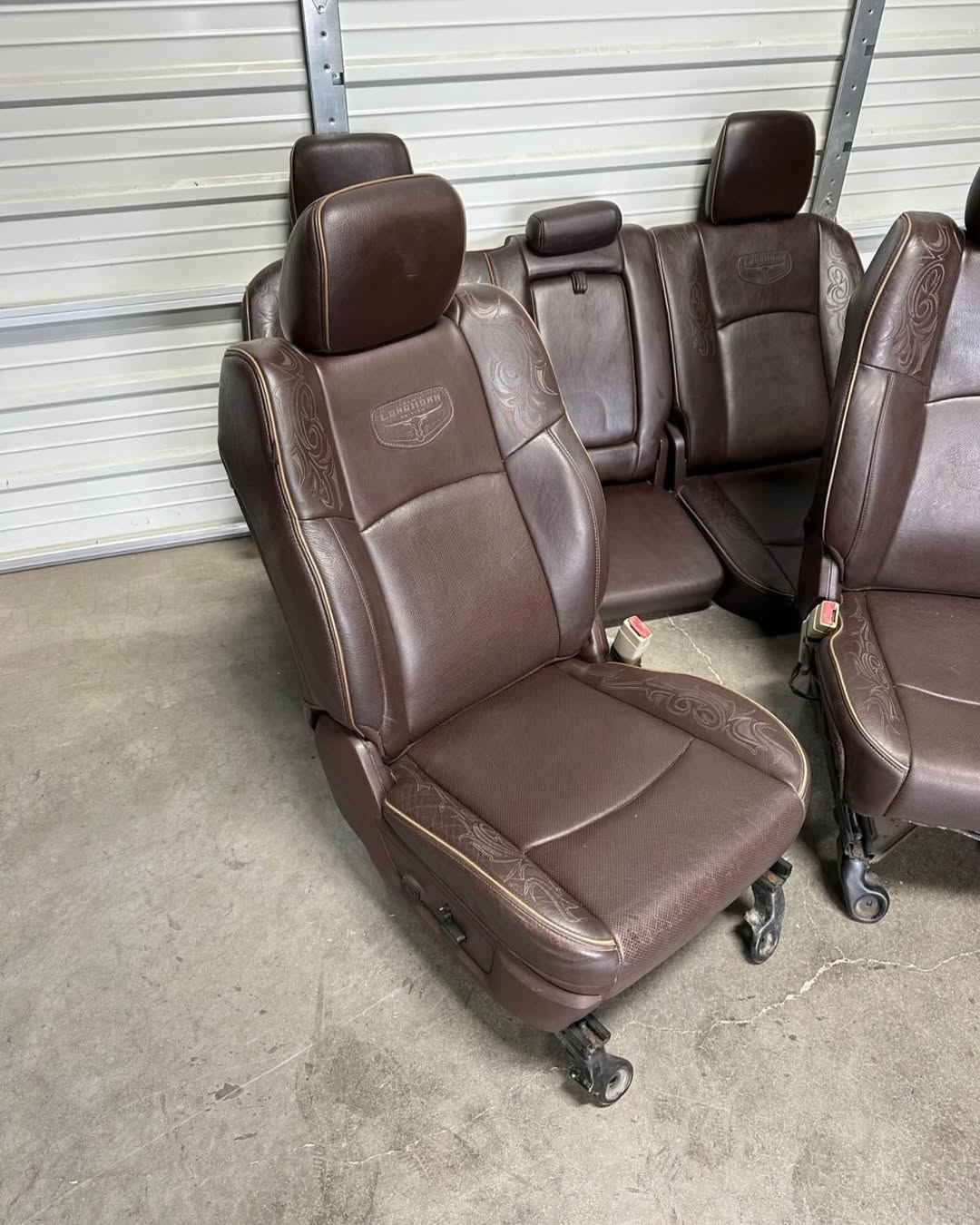 2003-2018 Dodge Ram 1500 2500 Brown Leather Crew Cab Longhorn Front And Rear Seats - Image 2